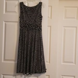 Black polka dot dress